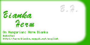 bianka herm business card